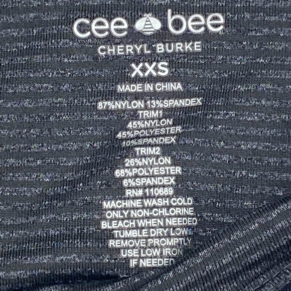 Cee Bee Leggings Side Pockets Black Heather Gray - Picture 5 of 9